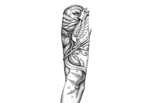 Athena the goddess of war
Spear tattoo idea