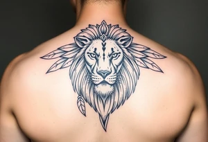 faravahar and lion tattoo idea
