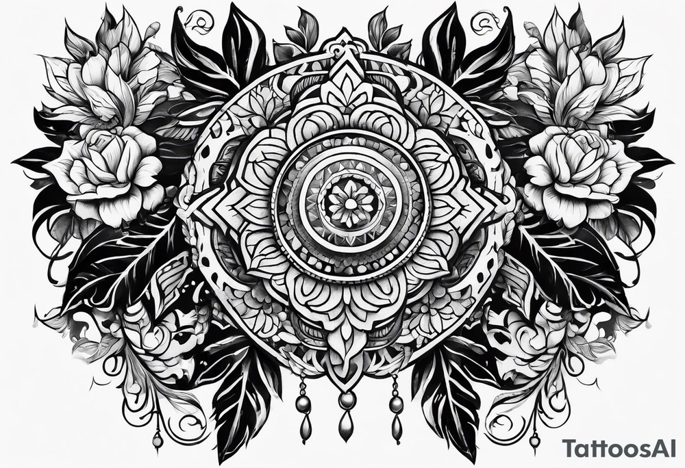 arm piece that is not floral tattoo idea