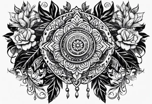 arm piece that is not floral tattoo idea
