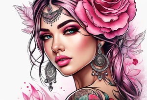 Pink tattoo idea