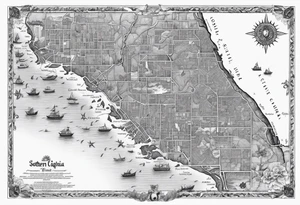 Map of Southern California tattoo idea
