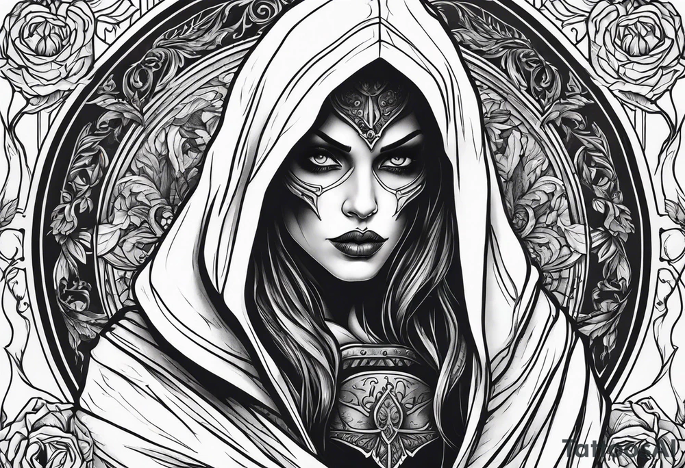 Female grim reaper tattoo idea