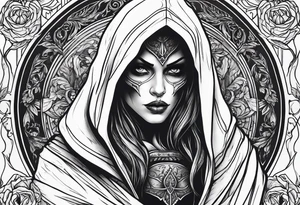 Female grim reaper tattoo idea