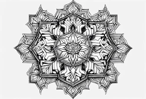 Hexagon linked snowflake tattoo idea