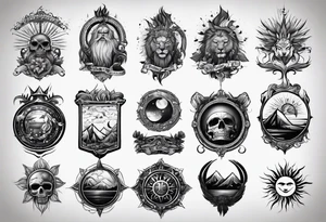 Pain, laughter, sun, rain, strength, weakness, light, dark. tattoo idea