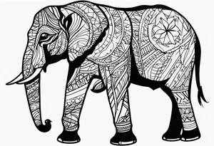 African elephant tattoo idea