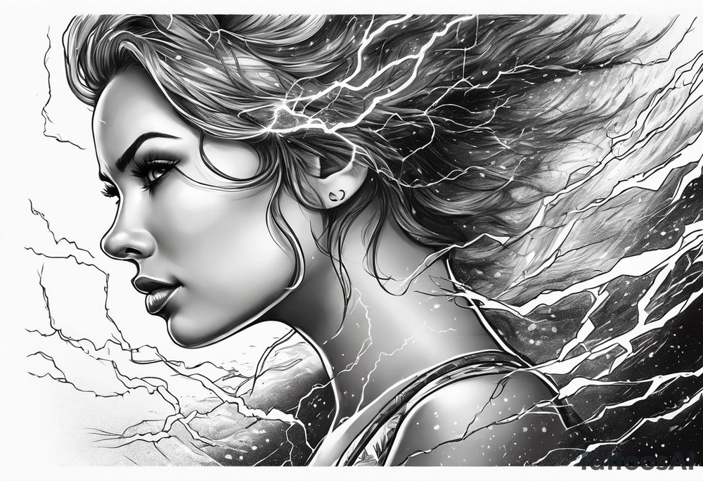 Lightning storm tattoo idea