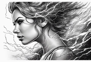 Lightning storm tattoo idea