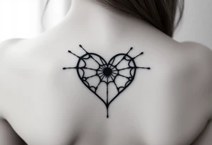 Spiderweb heart tattoo idea