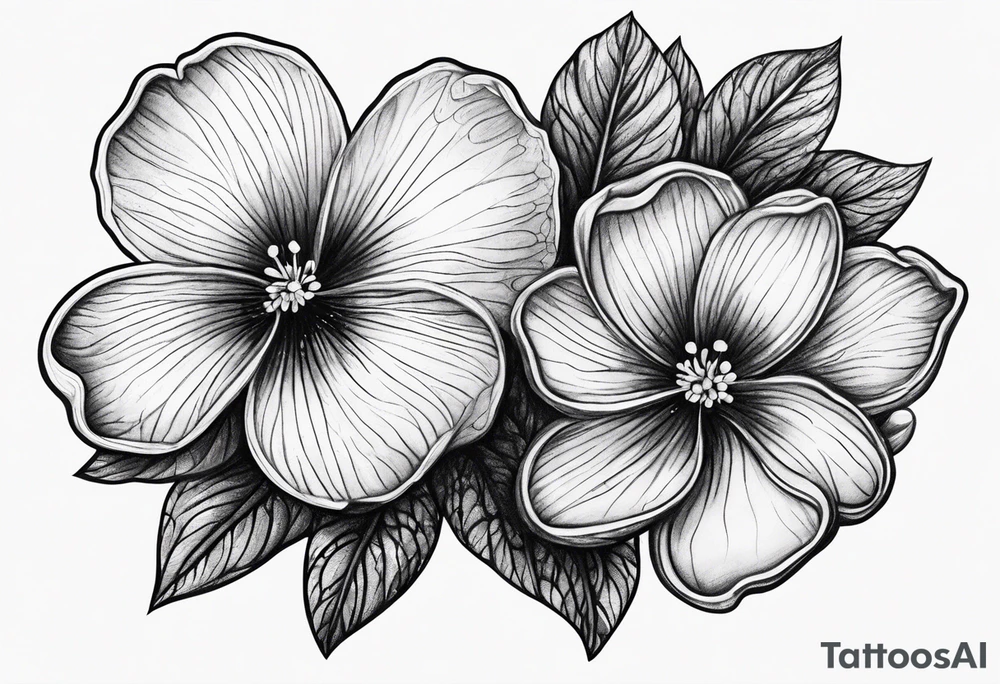Small violet flower made with fingerprint tattoo idea