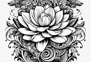 sleeve filler behind words tattoo idea