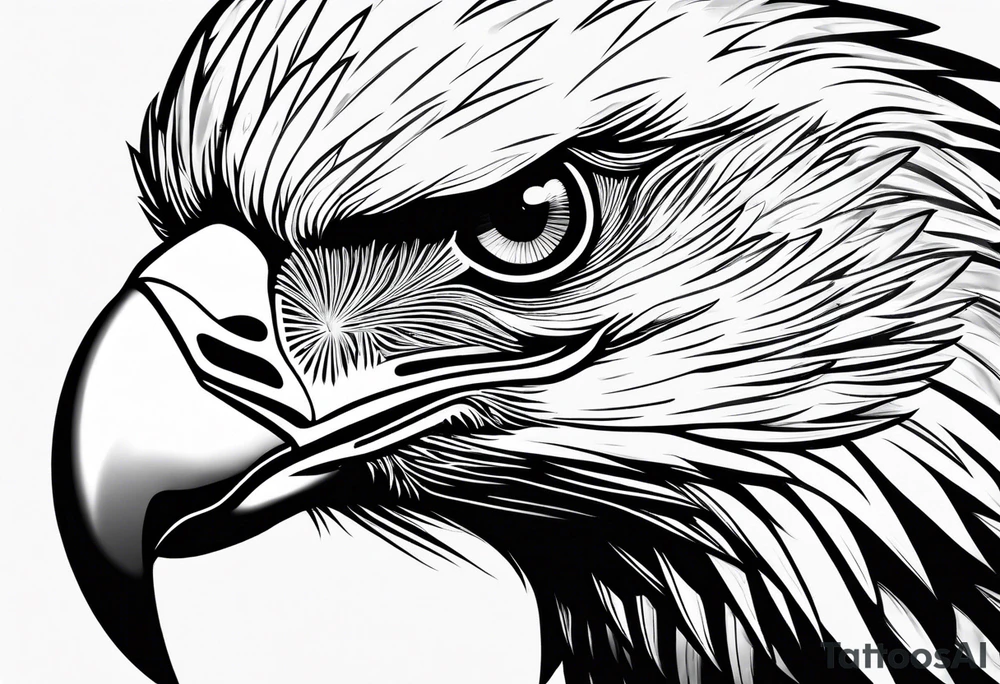 blue eyed eagle tattoo idea