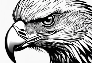 blue eyed eagle tattoo idea