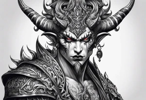 Demon sleeve tattoo idea