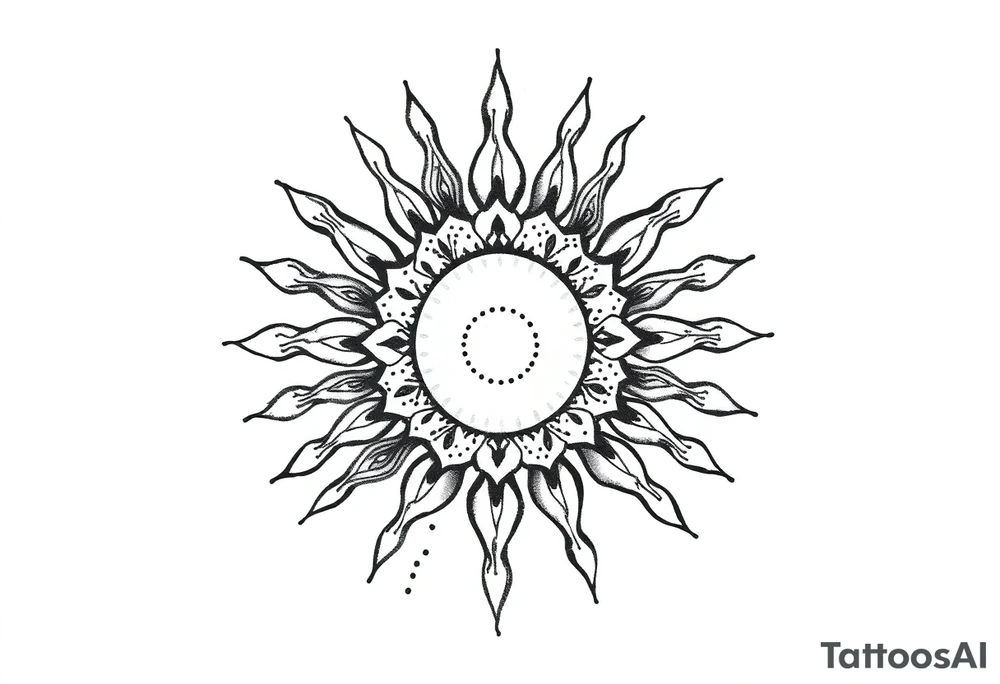 Sun tattoo idea