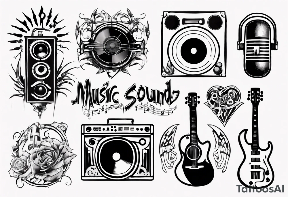 music sound tattoo idea