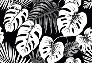 Monstera tattoo idea