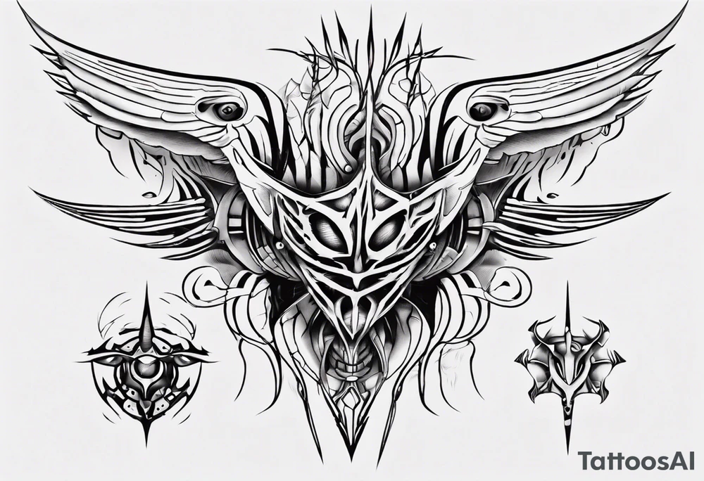 Symmetrical simple tattoo idea
