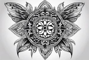 cross fine line tattoo idea