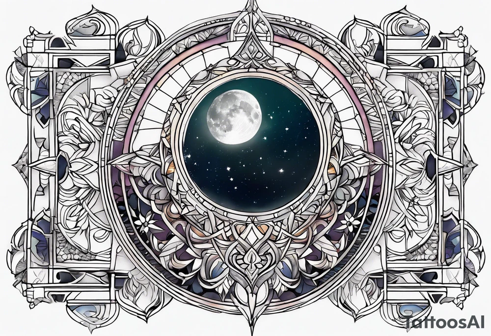 sacred moon tattoo idea
