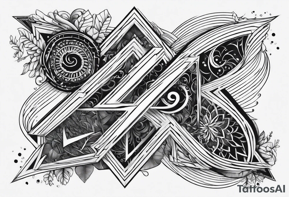words spinabenz going diagonal tattoo idea