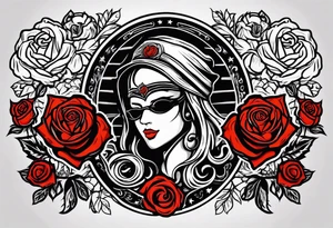 basketball , roses , virgo logo , est 2005 tattoo idea
