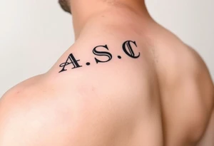 Initials A.S.C on the side of the wrist near the bone more basic tattoo idea