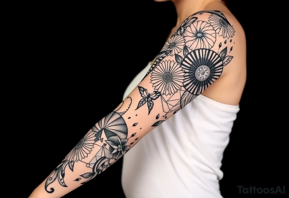 patchwork tattoo design different images tattoo idea