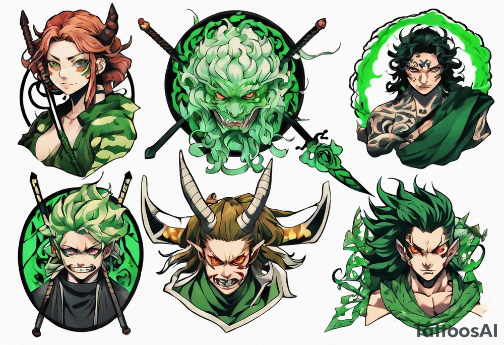 Demon Slayer
Anime
Green tattoo idea