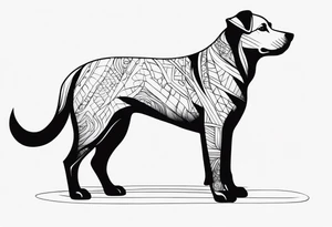shadow dog tattoo idea