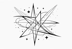 shooting star with a dna double helix tattoo idea