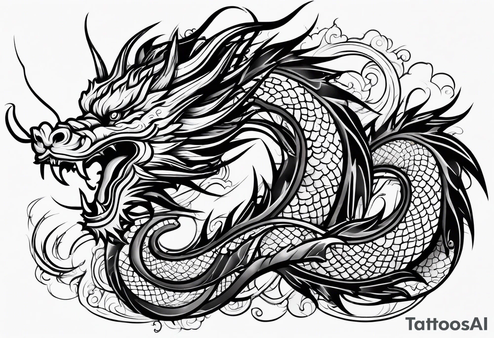 Chinese dragon tattoo idea