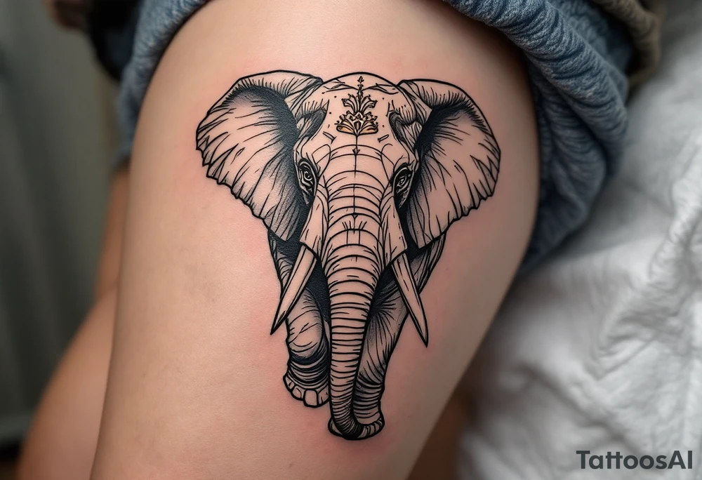 Queen elephant tattoo idea