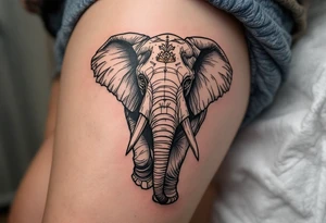 Queen elephant tattoo idea