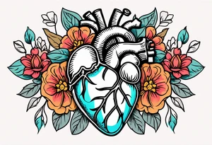 human heart
old school vintage simple traditional design surrounded by vintage flowers


bold color simple tattoo idea
