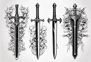 Knight sword tattoo idea