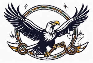 eagle catching snake tattoo idea