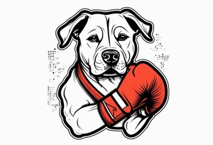 Dog boxing coach tattoo idea