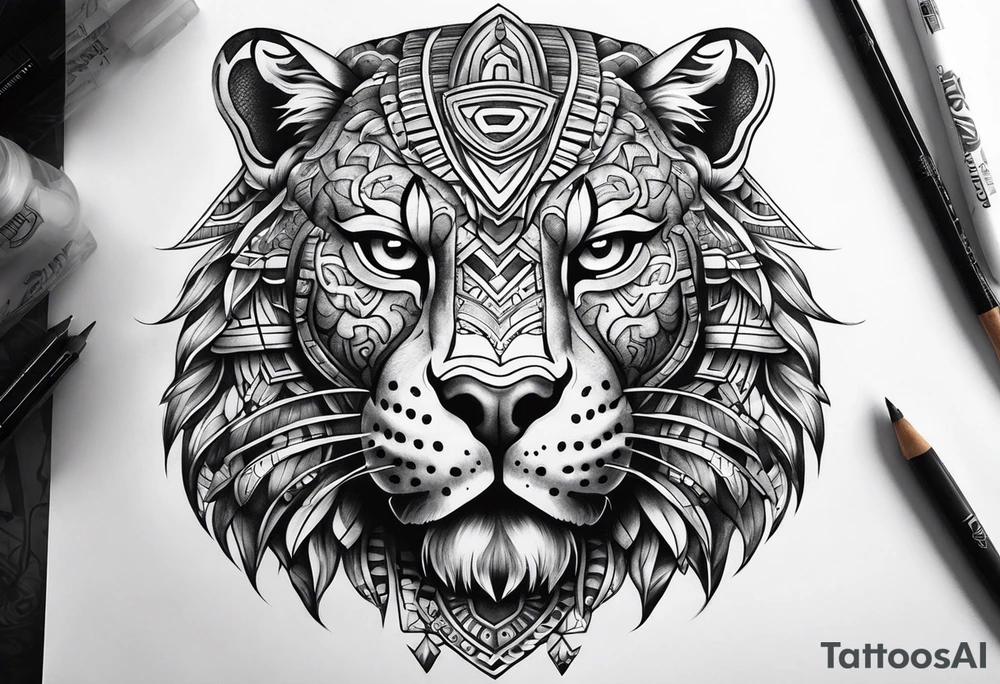 aztec jaguar warrior tattoo idea