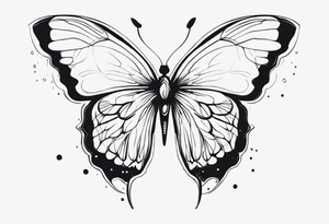 A butterfly mixed with brain on your wings tattoo idea