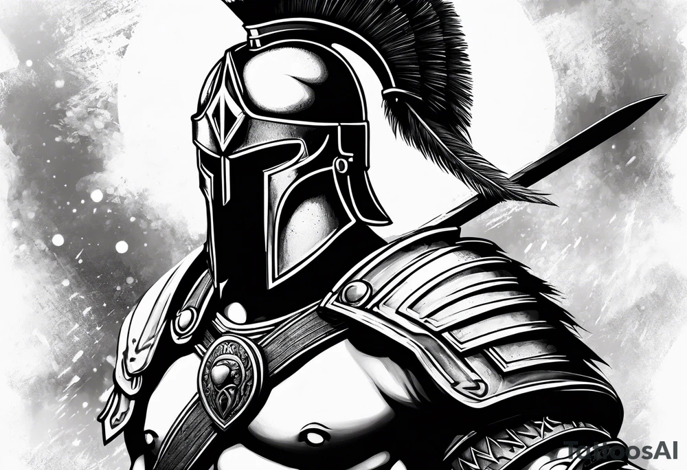 Spartan warrior tattoo idea