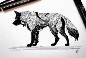 shadow dog tattoo idea