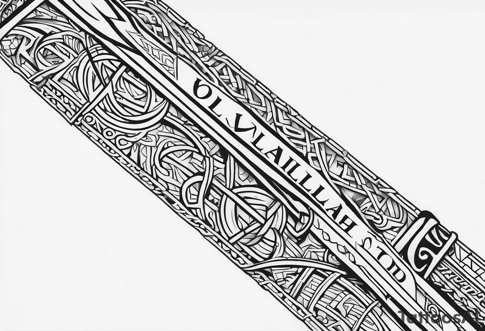 Viking sword Valhalla tattoo idea