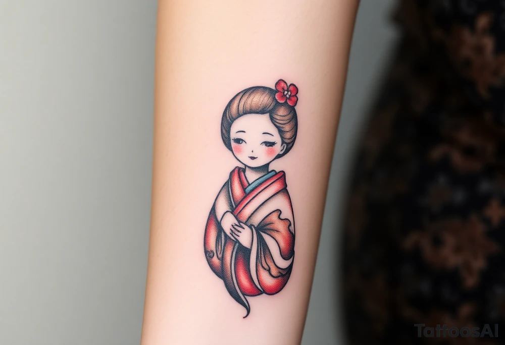 Kokeshi doll tattoo idea