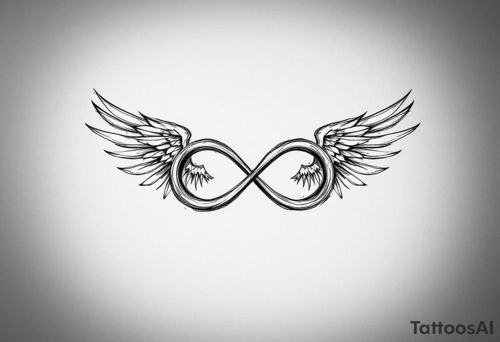 Infinity loop with suggested wings tattoo idea