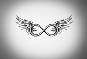 Infinity loop with suggested wings tattoo idea