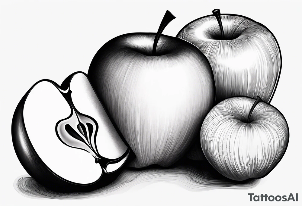 Apple, “Apple of my eye”, dad, bicep, feminine tattoo idea