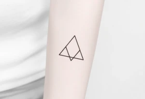 Simple three triangles intertwined tattoo idea