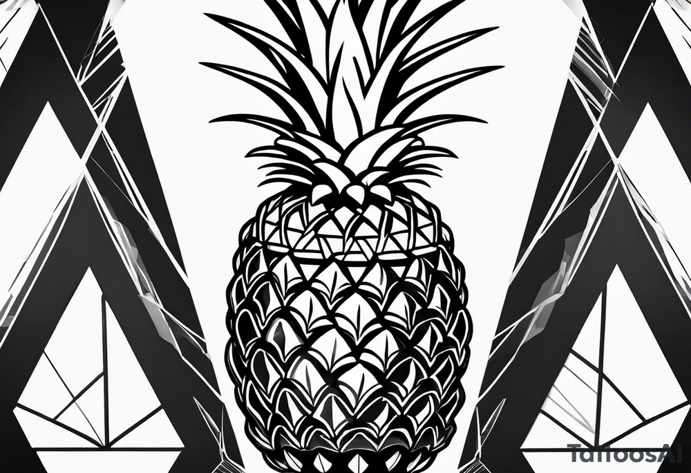 Half pineapple half grenade tattoo idea
